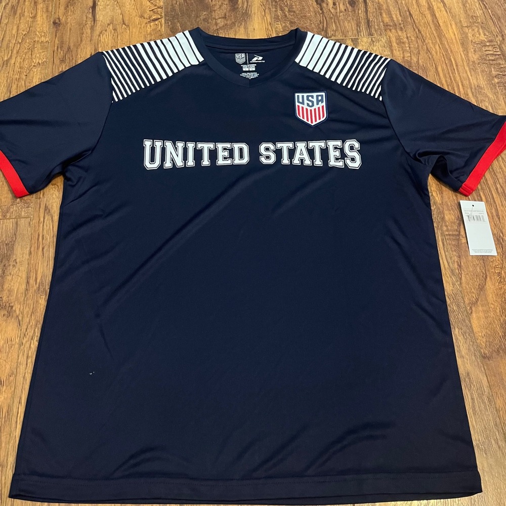 NWT Icon Sports USA Soccer Jersey Men's Large USMNT Gameday Performance Shirt